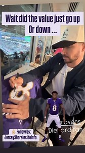 When the Keto Guido signs 🪧 your Ravens 🐦‍⬛ Jersey … does the value increase or decrease 💵 | Jersey Shore Inside Info.