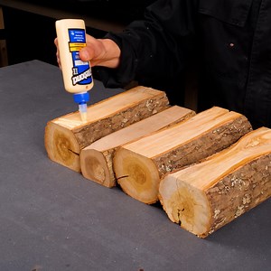 583K views · 420 reactions | DIY Woodturning Log Using Glue Thanks for watching! Please be aware that this video is for entertainment purposes and the techniques shown should not be attempted at home! | Crafty Panda How | Facebook