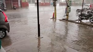 मल्लेकाँ सिरसा हरियाणा तेज बारिश के साथ हल्की ओलावृष्टि | E Samachar