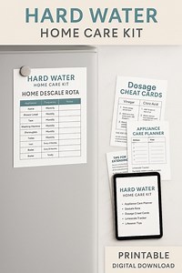 Hard Water Home Care Kit | Printable Descale Planner, Dosage Cheat Cards & Appliance Care Tracker | Digital Download - Etsy UK