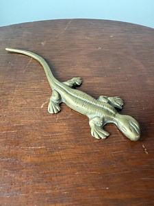 Vintage Solid Brass Lizard Gecko Gallery Wall - Etsy