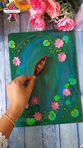 34K views · 96 reactions | Amazing DIY Lotus Pond Craft #reels #diy #homedecor #walldecor #Craftmerint | Craftmerint | Facebook