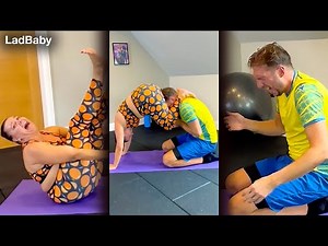 Couples awkward position challenge 🤣