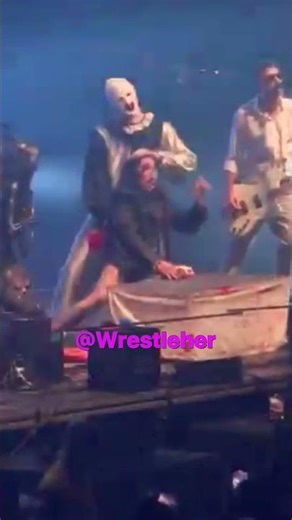 Rhea Ripley Gets Attacked by Art the Clown During Ice Nine Kills Show 😱🎶