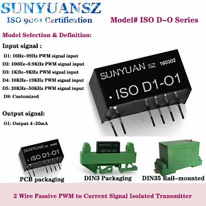 [Hot Item] Small Size DIN3 Rail-Mounting 10Hz-99Hz PWM Signa Input to 4-20mA Converter Module