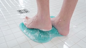 Shower Foot Scrubber Mat & Back Washer, Set of 2 - Each Soft Silicone Bath Scrubber in Our Affordable 2-Pack Provides Deep Cleansing, Soothing Massage & Dry-Skin Exfoliation for Your Feet & Back