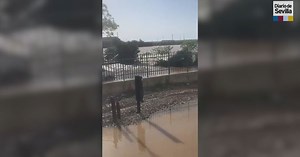 Vídeo | La rotura de una tubería anega unas 40 viviendas en Tocina