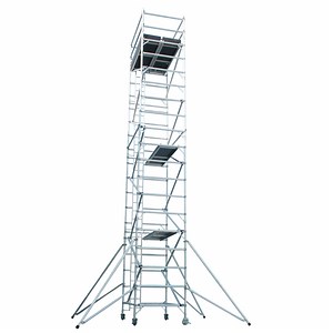 [Hot Item] Light Weight Aluminum Mobile Used Scaffold Towers with Wheels Casters Supports Ladders Working Platform