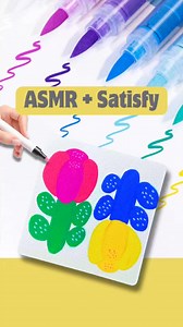4.9K views · 65 reactions | Cute ASMR Flowers Drawing  ngvideo #painting #asmrsounds #coloring #fypシ゚ #satisfy #acrylicpainting #satisfying #relaxation #RelaxationMode #RelaxationModeOn | Happy Hues | Facebook
