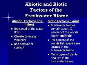 Abiotic and Biotic Factors