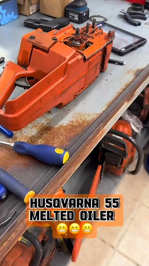 Husqvarna 55 oiler got WAY too hot! #husqvarna #chainsaw #husqvarna55 #husqvarna50 #husqvarna51 #husqvarna55 | Natalie Edwards