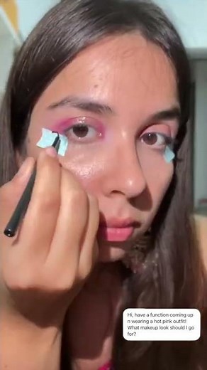 Hot Pink Makeup Look Tutorial💄 Helping a Subscriber 😍 | Heli Ved #shorts #ashortaday #Makeup #Pink