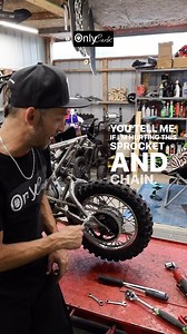 Chain slack set, tighten the axel. #pitbike #klx110 #chainandsprocket #onlycarbz | OnlyCarbz