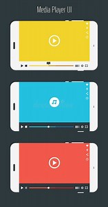 Media player app mock up stock illustration. Illustration of interface - 53908070