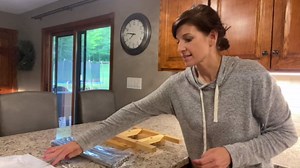 Expandable Shoe Rack Storage Organizer - Adjustable 3 Tier Small Shoe Rack Heavy Duty Wood and Metal Standing Shoe Shelf for Closet Bedroom Entryway (Natural)