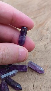 Amethyst Crystal Point Hole Pendant - Drilled Crystal Point - Natural Gemstone - Stick Point Bead - Healing Stone - NC1383 - Etsy