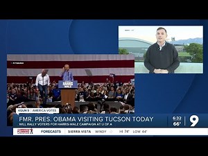 Former President Barack Obama in Tucson Friday, Oct. 18