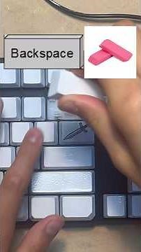 Making the ‘Backspace’ key an eraser! ✏️🖌️🎨⌨️ #shorts #customkeyboard #painting #diy