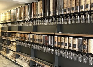 [Hot Item] Supermarket Wall Mounted Candy Dispenser Gravity Bin Cereal Dispenser