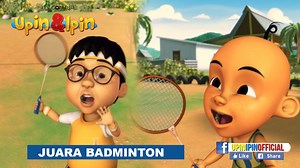 Upin dan Ipin berlatih dengan Tok Dalang sebelum berlawan Badminton dengan Ehsan dan Fizi. Agak-agaknya siapa nanti yang memang? #UpinIpin | Upin & Ipin