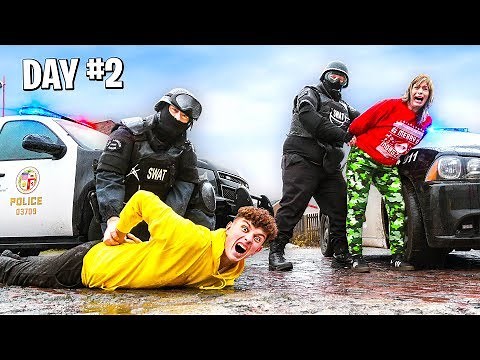 Last To Get ARRESTED Wins $100,000 - Challenge