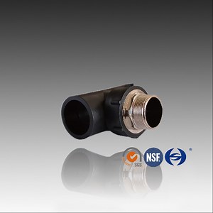 [Hot Item] Hexagonal HDPE PE 1/2 1/4 1 Brass Threaded Male Tee Adaptor