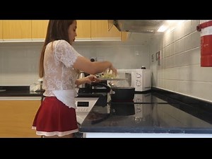 Making meryenda Filipino soup (sopas) and simple easy bread by kaye Torres