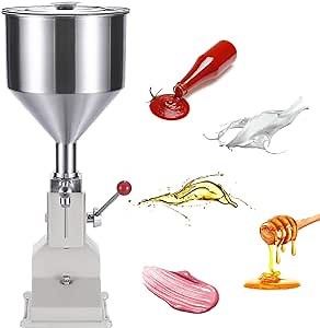A03 Manual Paste Liquid Filling Machine，5-55ml Bottle Filler Adjustable Bottle Filling Machine
