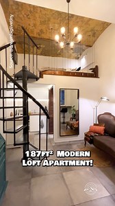 11K views · 52 reactions | What do you think of this 187-sqft modern loft apartment? I found this micro loft right in the Old Town of Kraków! Inside this small home, there is a small living space with a couch & desk, a small closet, a bar top for two with views of the courtyard, a small kitchen with basic appliances, a beautiful bathroom with a full-size tile shower, & a bedroom loft! #smallhouse #apartment #loft #hometour #housetour | Dream Big Live Tiny Co. | Facebook