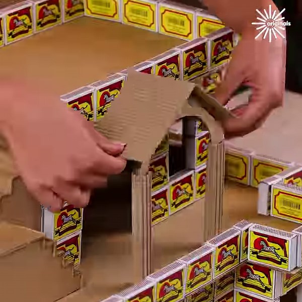 A beautiful house made from empty matchboxes 😍 | Simple Life