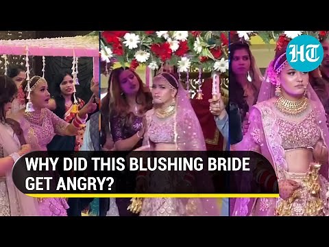 Watch: Blushing bride gets angry, refuses to enter her wedding venue. Video goes viral