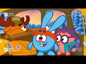 Смешарики но эпизод сделал ИИ (1 серия 2 сезон Поезд Деда Мороза)