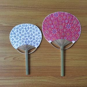[Hot Item] Round Bamboo Hand Held Paper Fan Custom Design for Promotional Gift Hand Fan