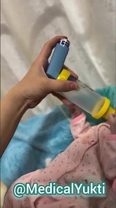 Aerochamber and mask for an infant 🥰😍🧑‍⚕️ #medicalyukti #infant #aerochamber #medicine