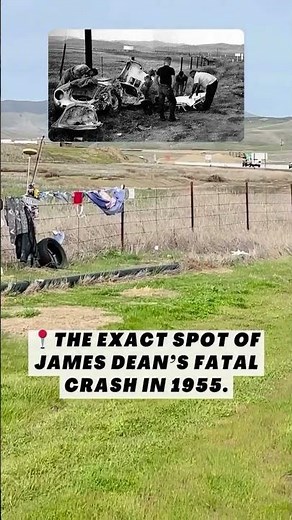 James Dean crash site #porschespyder #jimmydean #hollywoodlegend #diedtooyoung #💔