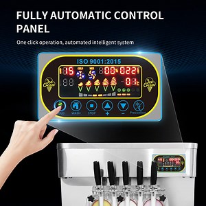 [Hot Item] Commercial Yogurt Ice Cream Making Machine 5 Flavors Rainbow Floor Soft Serve Automatic PLC Farms Milk Water Nuts Soybeans