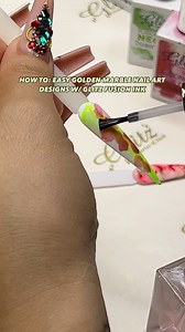 SAVE THIS POST FOR YOUR HOW TO: EASY GOLDEN MARBLE NAIL ART DESIGNS...