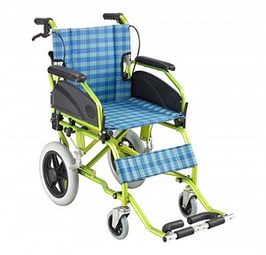 [Hot Item] Folding Aluminum Wheelchair with PU Rear Wheel and Castor From Foshan China