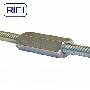 [Hot Item] M8-1.25 X 28mm Long Rod Metric Hex Coupling Galvanized Carbon Steel Hex Threaded Rod Coupler