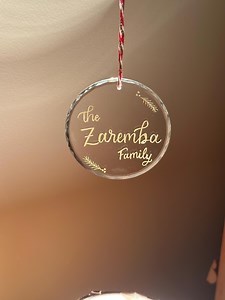 Hand Engraved Glass Ornament - Etsy