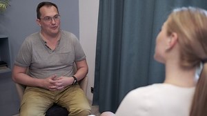 Adult Plus Size Contented Man Tells Stock Footage Video (100% Royalty-free) 1073579429 | Shutterstock