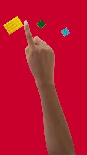 Finger Painting with LEGO® Bricks | LEGO® Freehand #Shorts