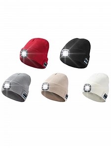 Buy FabSeasons Unisex Beanie With Rechargeable LED Lights & Wireless Bluetooth Headphones - - Accessories for Unisex