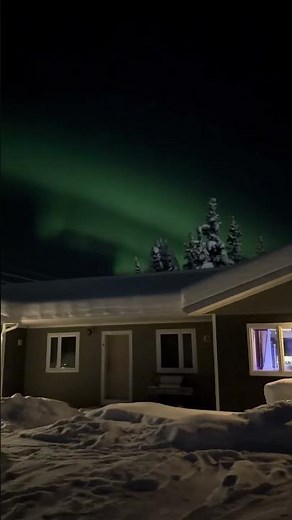 Wow! Very bright aurora happening now #auroraborealis #snow #winter
