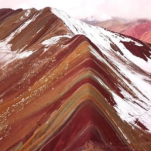 17,000 feet above sea level in the Andes of #Peru is a geological wonder known as Rainbow Mountain. 🌈⛰ #DiscoverGlobe 🌎 | Science Channel