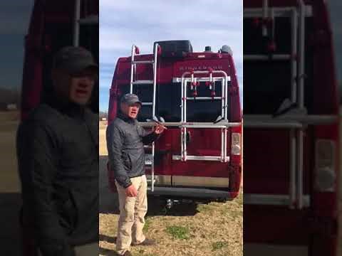 Fiamma bike rack on Winnebago Travato