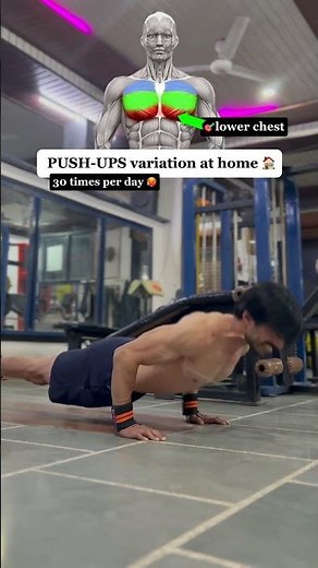 Lower chest push-ups at home🏠…try it 🫡#pushups #sachinhrfitness #youtubeshorts #fitness #exercise