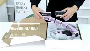 HAOYING Smart Weighted Fitness Hula Hoops for Adults,Non-Falling Detachable Exercise Hoop with Timer (Pink)