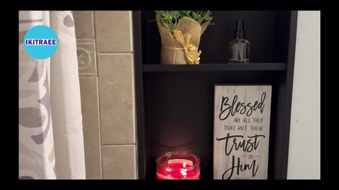 No Tile Ready Gunmetal Shower Niche,Stainless Steel Shower Wall Niche Inserts(Gery, 24 * 12 in)