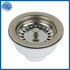 [Hot Item] Plastic Kitchen Stainless Steel Sink Strainer Drainer Dish Drainer Rack Round Basin Drain
